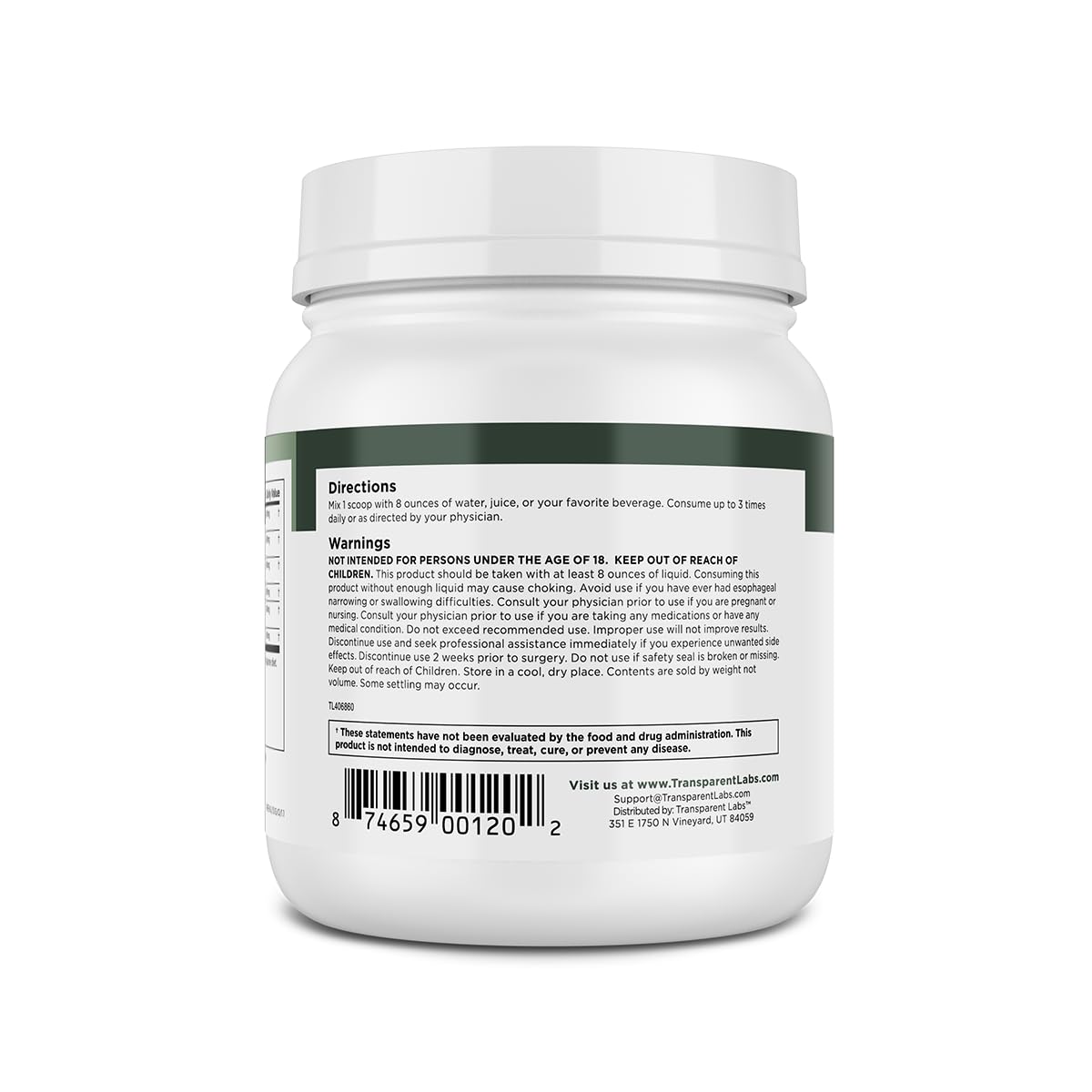 Transparent Labs Prebiotic Greens - Superfood Powder & Antioxidants Supplement with Organic Spirulina, Chloerra, Acacia, & Green Banana Powder - 30 Servings, Unflavored - dailyvitalstore