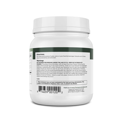Transparent Labs Prebiotic Greens - Superfood Powder & Antioxidants Supplement with Organic Spirulina, Chloerra, Acacia, & Green Banana Powder - 30 Servings, Unflavored - dailyvitalstore