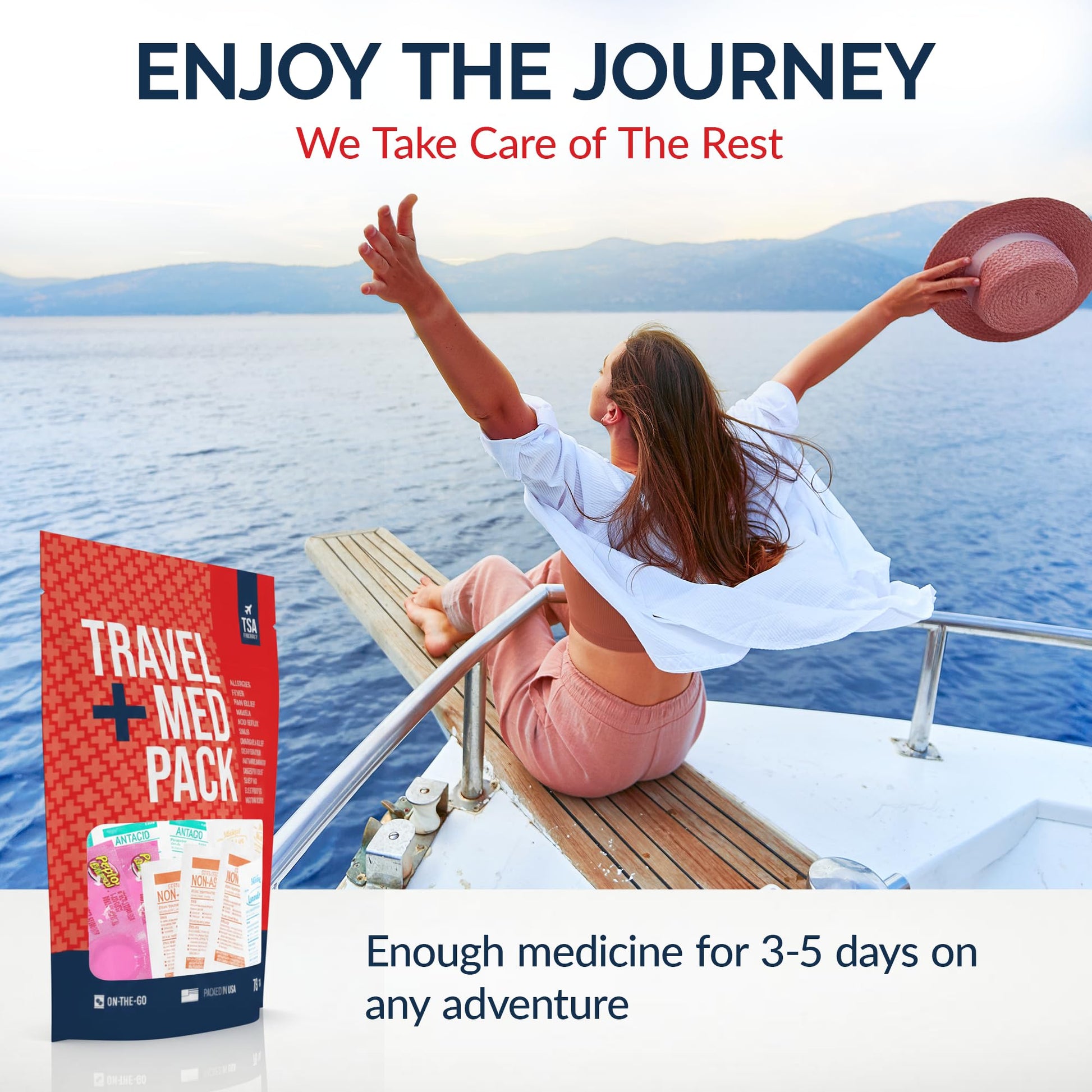 Travel Medicine Kit - 78-Piece TSA-Friendly Med Pack for Flights, Cruises & International Travel | Individually Wrapped Medication Essentials for Any Occasion - dailyvitalstore