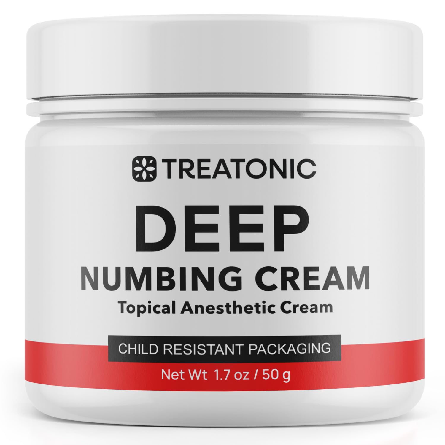 Treatonic Maximum Strength Numbing Cream: Numbing Cream for Discomfort, Burn, Itch & Pain Relief - Fast-Acting, Soothing Topical Anesthetic with Menthol & Emu Oil for Hemorrhoid Treatment – 1.7oz - dailyvitalstore