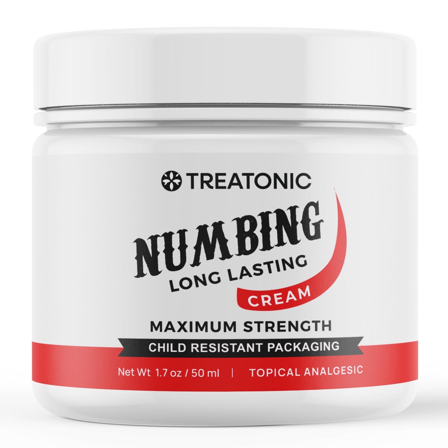 Treatonic Numbing Cream: Extra Strength Numbing Cream for Discomfort, Burning, Itching, & After Sun - Maximum Strength Topical Anesthetic with Menthol & Emu Oil for Toes Feet Hands Legs Arms – 1.7oz - dailyvitalstore