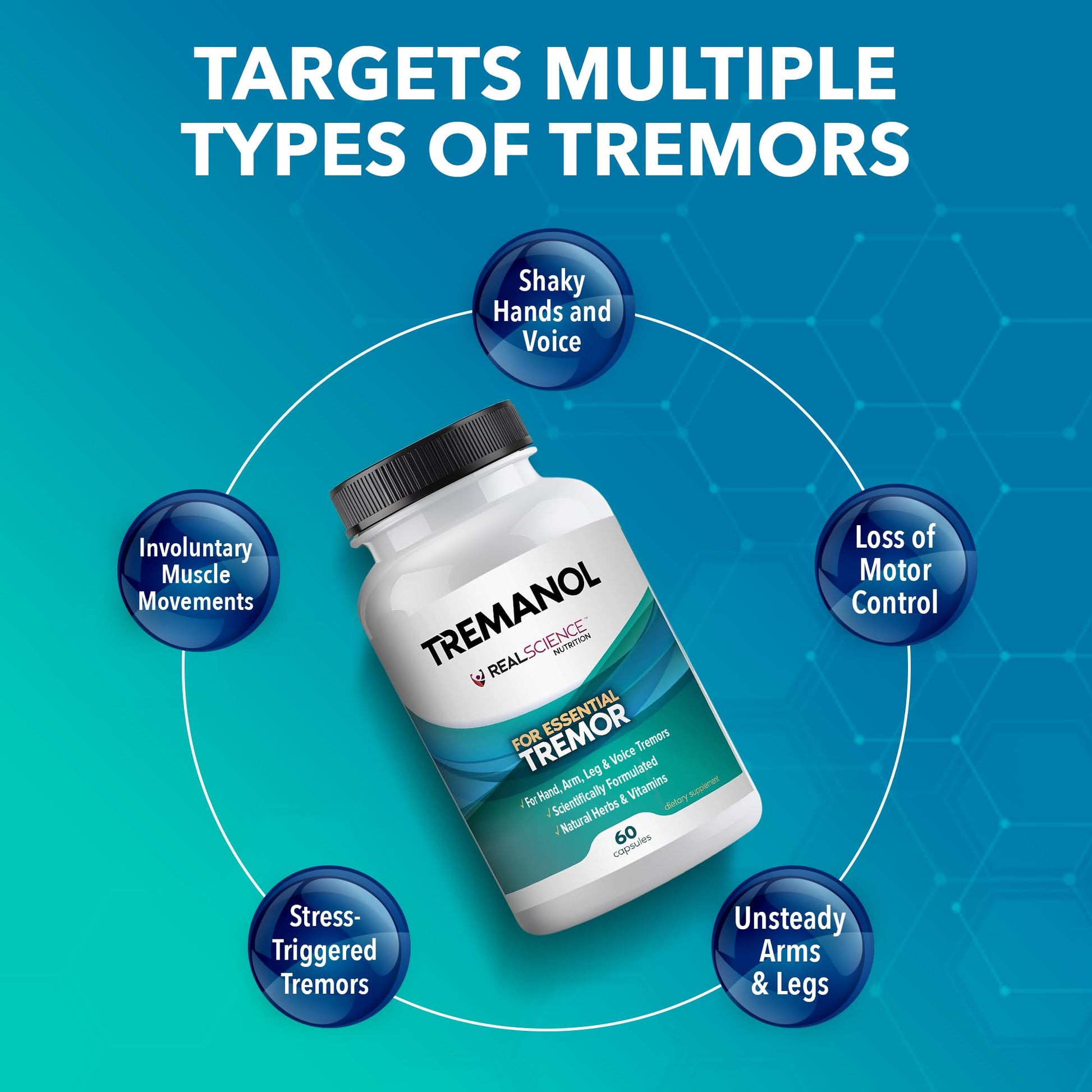 Tremanol Natural Aid Herbal Supplement – Includes Vitamin B2 & B12, Passionflower & Skullcap – 60 Caps (Pack of 3) – Made in USA - dailyvitalstore