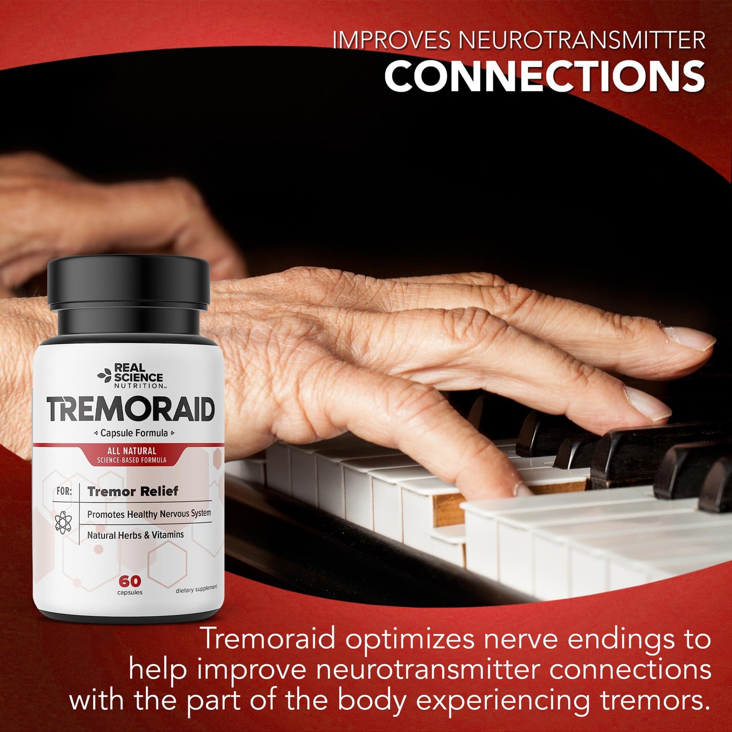 Tremoraid Essential Tremor Relief Supplements (60 Caps)* (3 Bottles) - dailyvitalstore