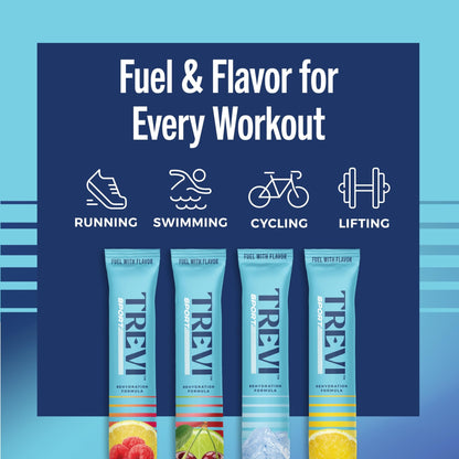 TREVI™ Sport Electrolytes Powder Packets Sugar Free - 800mg Sodium - 250mg Potassium - 100mg Magnesium - Water Drink Mix Rehydration Essentials - 20 Count - Variety Pack - dailyvitalstore