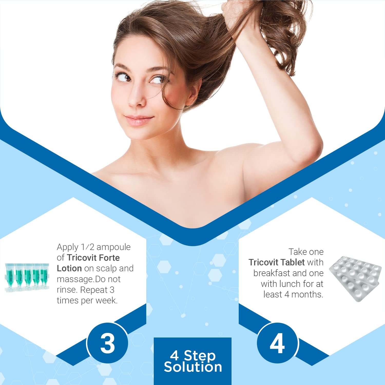 Tricovit Hair Growth Supplement - Nail & Hair Health Vitamins with Amino Acids, Minerals & Antioxidants - Dermatologist-Formulated & Gluten-Free Vitamins and Supplements for Women & Men (60 tablets) - dailyvitalstore