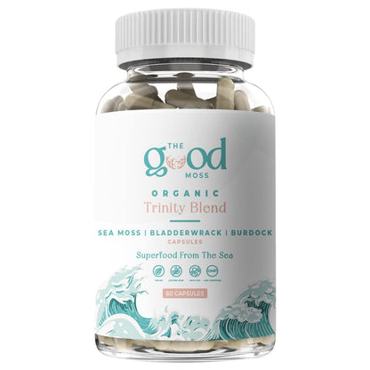 Trinity Blend Superfood -Sea Moss, Bladderwrack and Burdock Root Supplement for Overall Health Support, Hair, Skin and Nails 60ct - dailyvitalstore