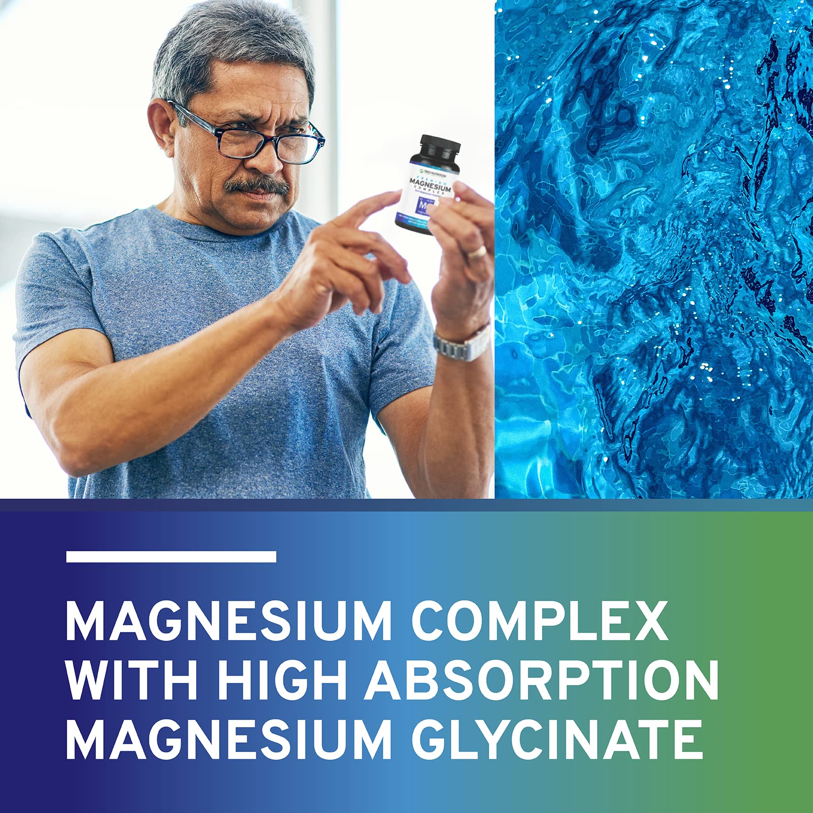 Trio Nutrition Magnesium Complex 90 Day Supply 420 mg | Natural Calm, Relax, Stress Relief, and Muscle Recovery |Magnesium Glycinate Supplement with Vitamin B6 for Rapid Absorption* - dailyvitalstore