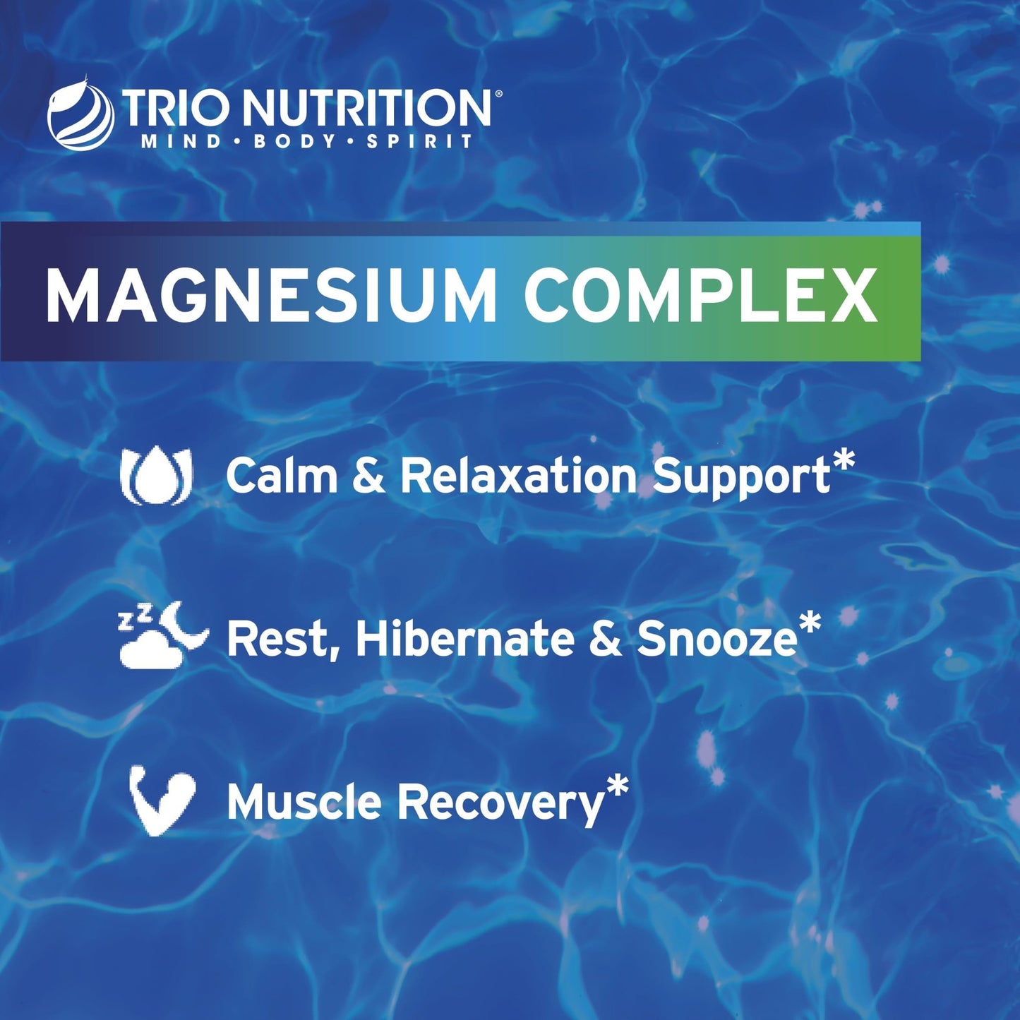 Trio Nutrition Magnesium Complex 90 Day Supply 420 mg | Natural Calm, Relax, Stress Relief, and Muscle Recovery |Magnesium Glycinate Supplement with Vitamin B6 for Rapid Absorption* - dailyvitalstore