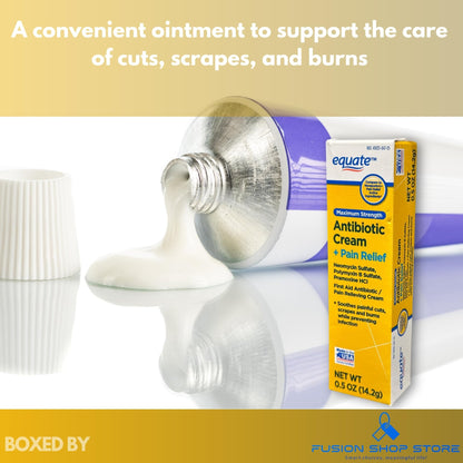 Triple Antibiotic Ointment- Maximum Strength with Topical Analgesic, 0.5 oz (Pack of 1), Boxed by Fusion Shop Store - dailyvitalstore