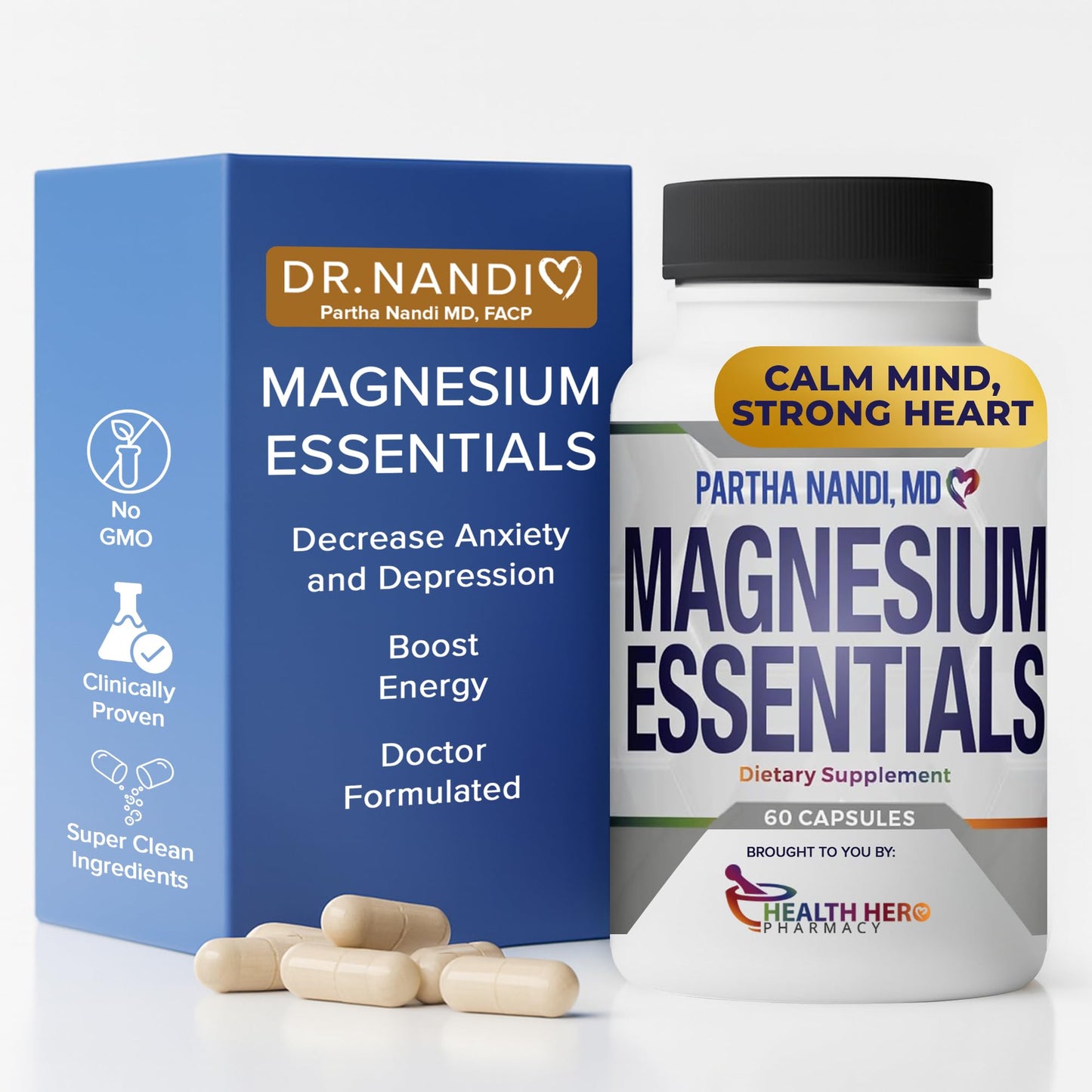 Triple Magnesium Citrate, Malate & Glycinate Complex Supplement – Supports Sleep, Stress, Muscle, Nerve & Heart Health – Advanced High-Absorption Formula – 235mg – 60 Capsules - dailyvitalstore