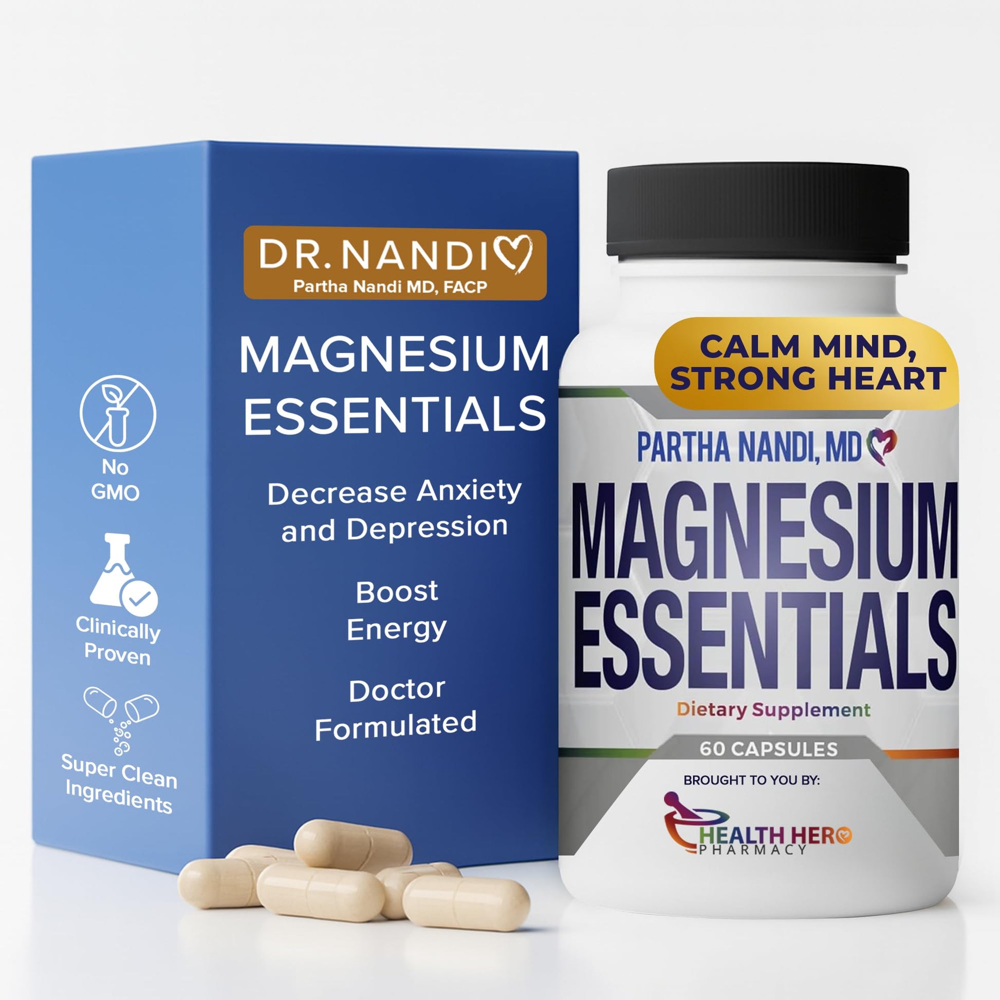 Triple Magnesium Citrate, Malate & Glycinate Complex Supplement – Supports Sleep, Stress, Muscle, Nerve & Heart Health – Advanced High-Absorption Formula – 235mg – 60 Capsules - dailyvitalstore