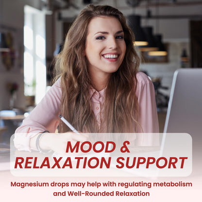 Triple Magnesium Complex Supplement, Magnesium Glycinate, Blend, Citrate Liquid Drops 1000mg with Ashwagandha, CoQ10, Vitamin B6, C, D, Zinc -Support Calm Stress Relief, Bone, Muscle, Mood Vegan - dailyvitalstore