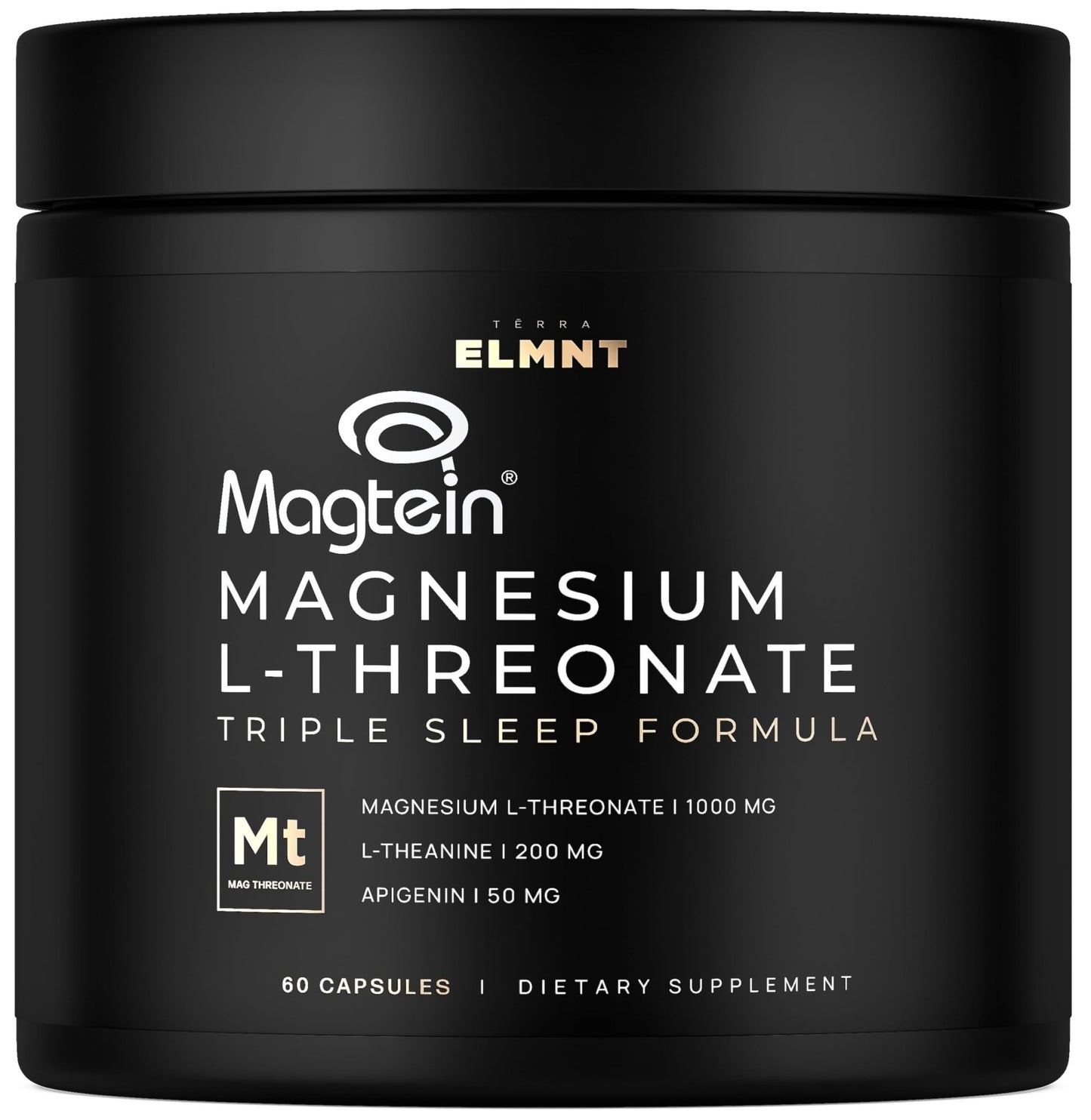 Triple Sleep Magnesium L-Threonate w. Apigenin, Theanine & Magtein Magnesium L Threonate - High Absorption Magnesium Supplement Capsules for Men and Women Magnesium Powder Pills - dailyvitalstore
