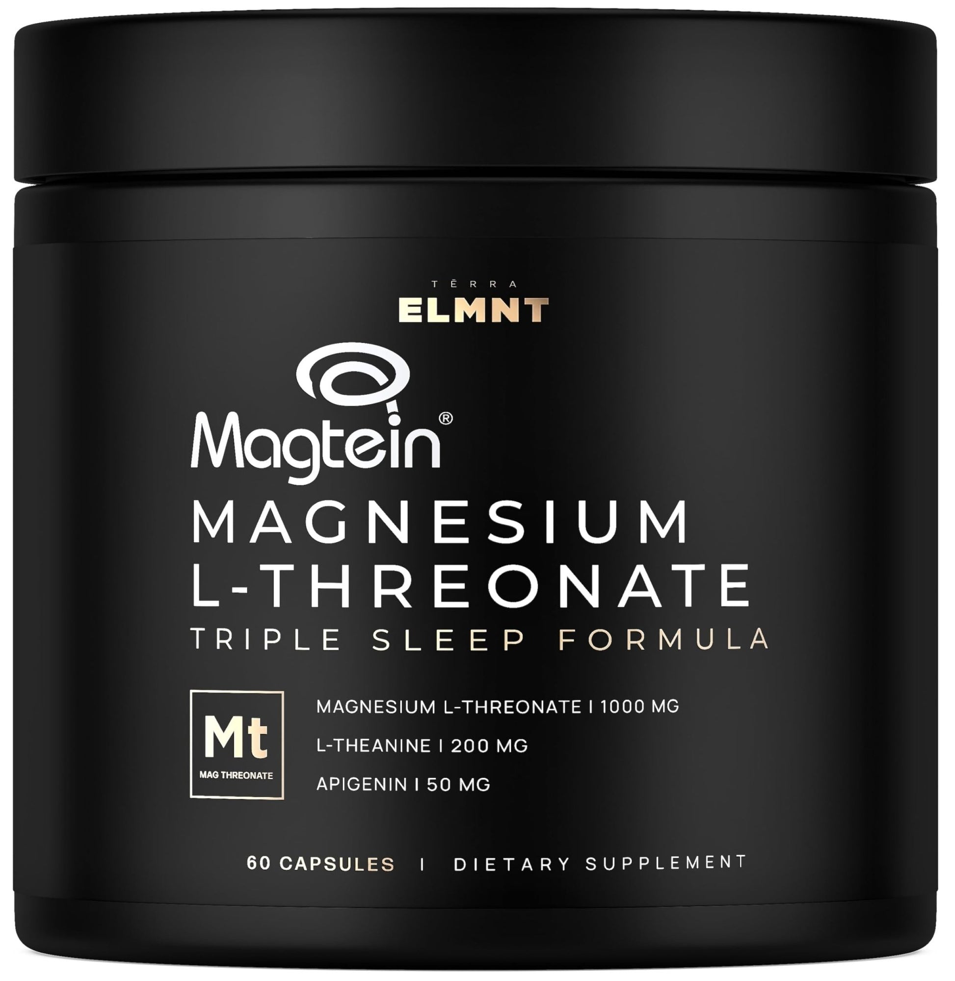 Triple Sleep Magnesium L-Threonate w. Apigenin, Theanine & Magtein Magnesium L Threonate - High Absorption Magnesium Supplement Capsules for Men and Women Magnesium Powder Pills - dailyvitalstore