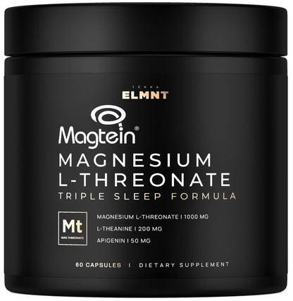Triple Sleep Magnesium L-Threonate w. Apigenin, Theanine & Magtein Magnesium L Threonate - High Absorption Magnesium Supplement Capsules for Men and Women Magnesium Powder Pills - dailyvitalstore