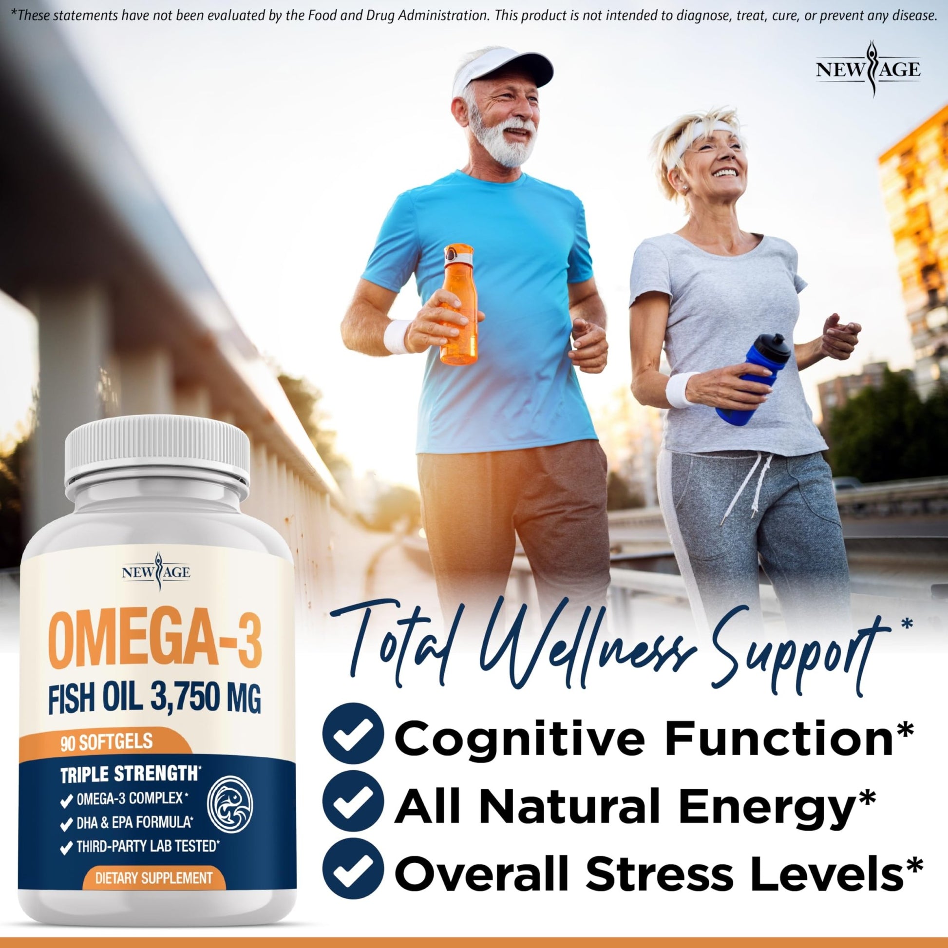 Triple Strength Omega 3 Fish Oil 3750 mg - EPA & DHA - Over 3000mg Omega-3 Fatty Acids - 1350mg EPA + 900mg DHA - Best Essential Fatty Acids, Burpless Fish Oil - 180 Count - dailyvitalstore
