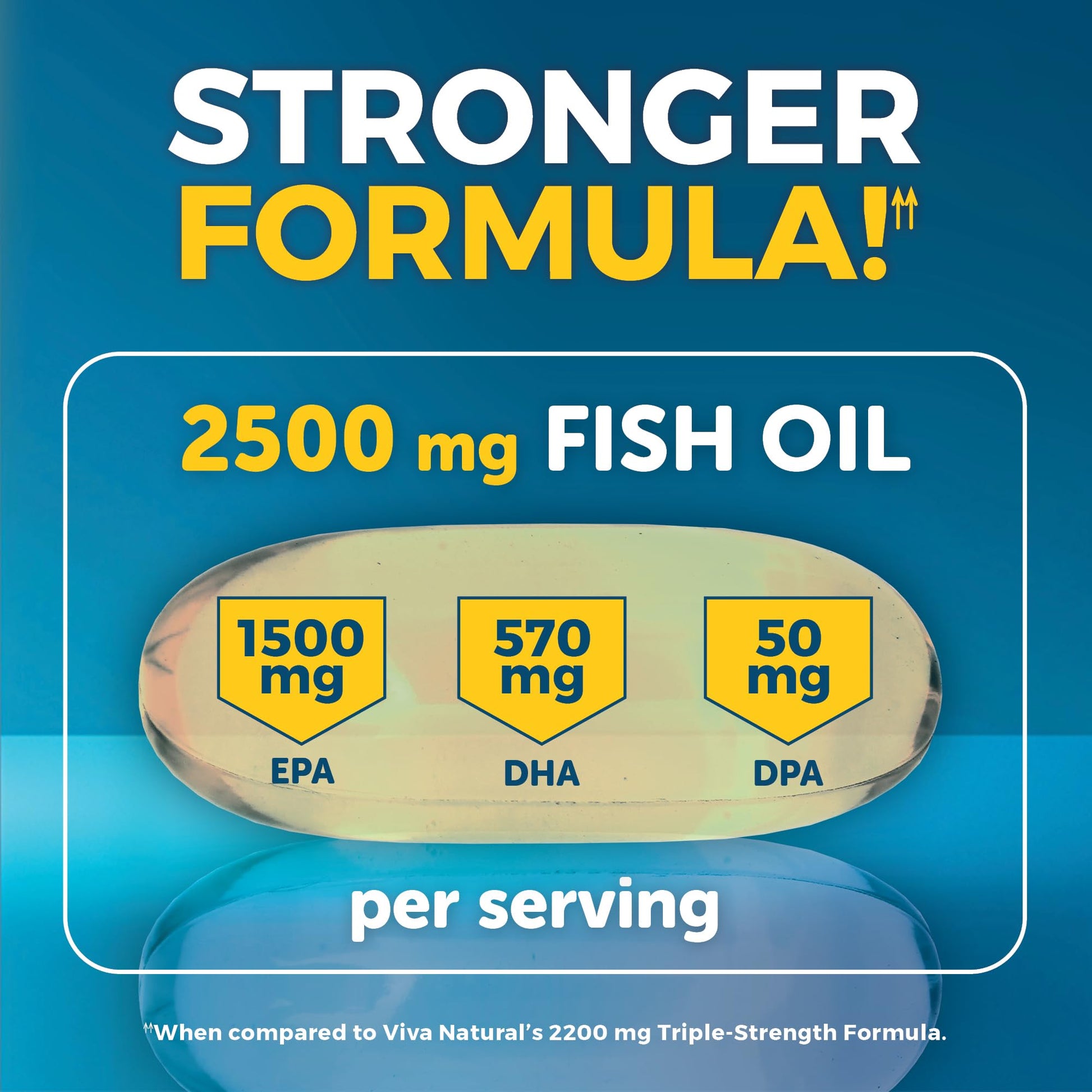Triple Strength Omega 3 Fish Oil Supplement for Men and Women – 2500 mg High-Potency, Easy-to-Absorb Re-esterified Triglyceride Form, Pescatarian-Friendly DPA EPA DHA Omega 3 Supplement, 180 Softgels - dailyvitalstore