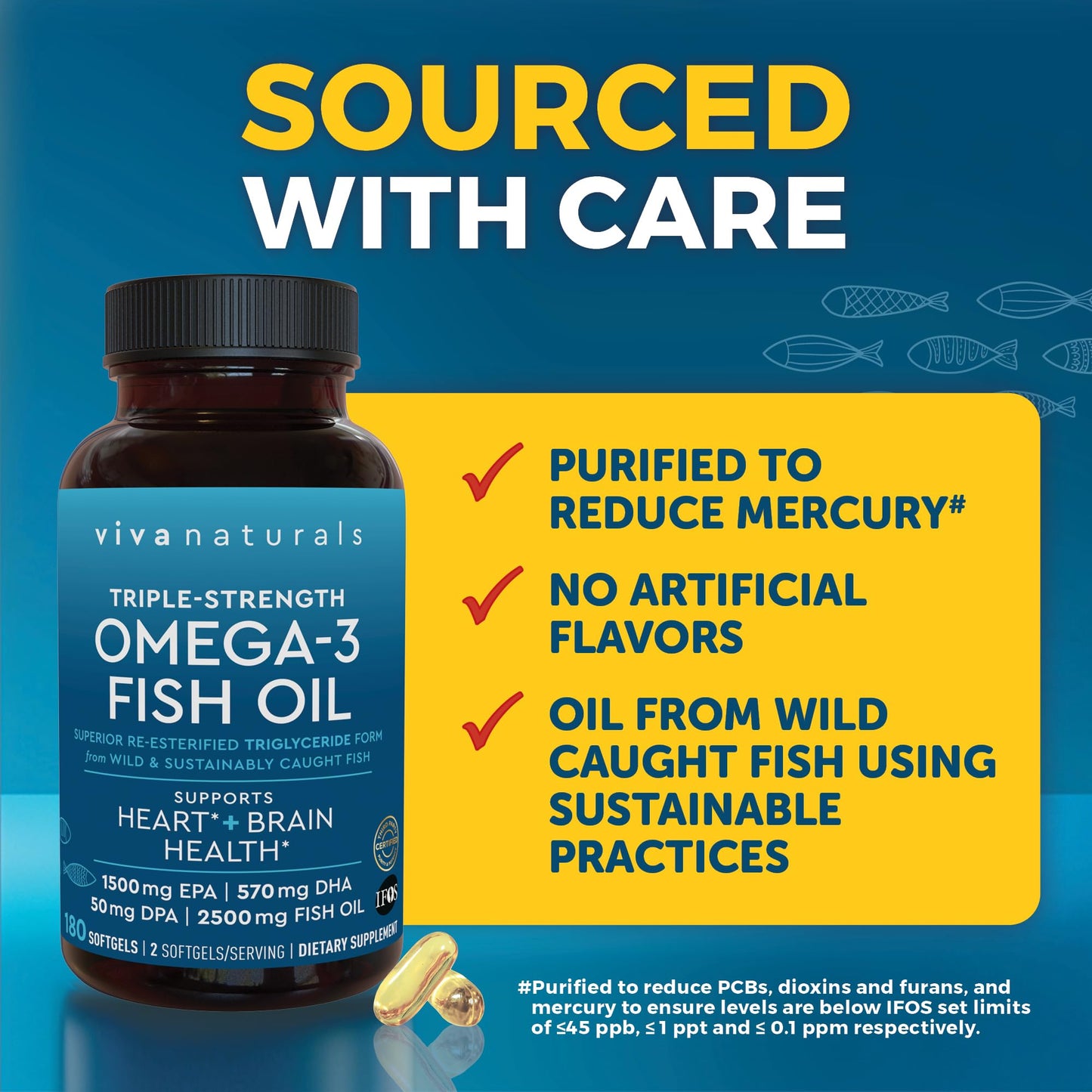 Triple Strength Omega 3 Fish Oil Supplement for Men and Women – 2500 mg High-Potency, Easy-to-Absorb Re-esterified Triglyceride Form, Pescatarian-Friendly DPA EPA DHA Omega 3 Supplement, 180 Softgels - dailyvitalstore