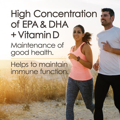 Triple Strength Omega 3 Fish Oil Supplements (2980mg), Wild Caught Fishoil, High EPA & DHA Liquid Fish Oil Omega 3 with Vitamin D, 2000mg EPA - dailyvitalstore