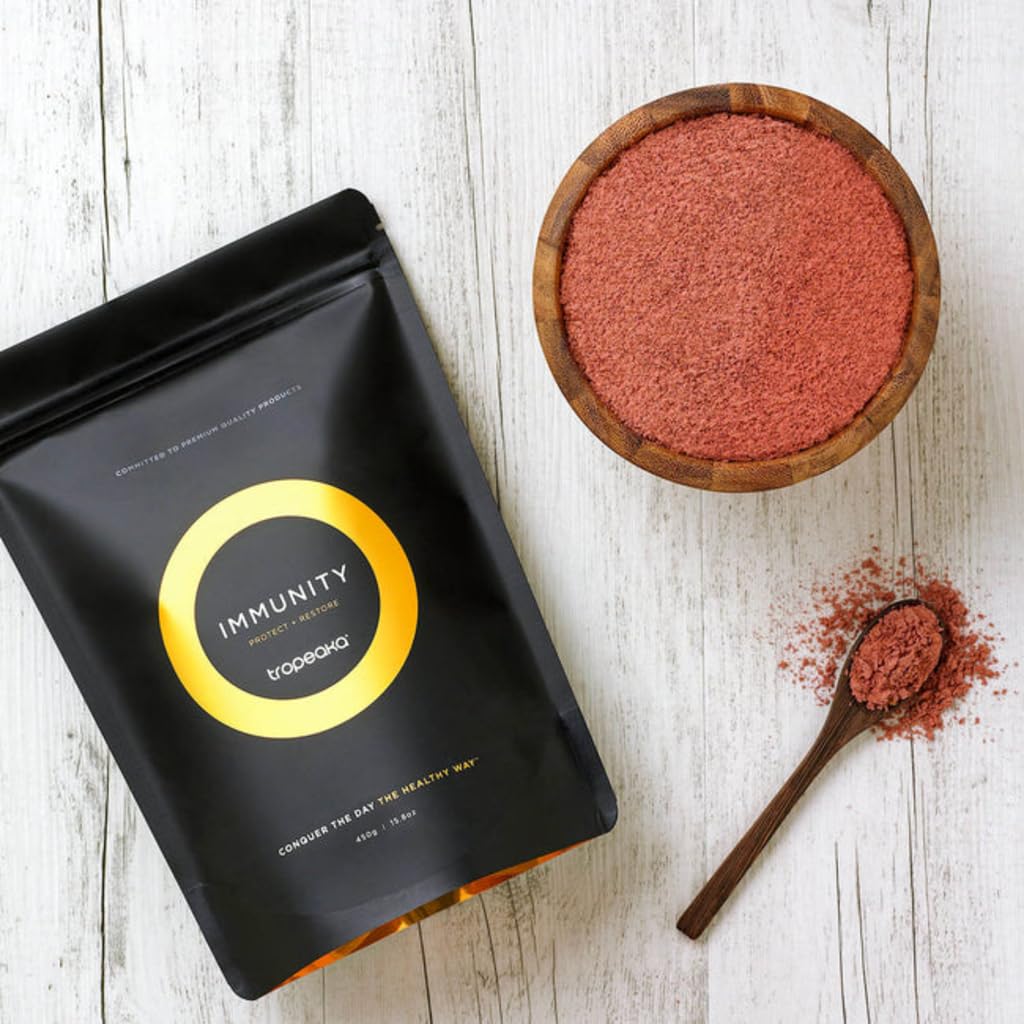 Tropeaka Immunity Powder - Immune Support Supplement, Antioxidant Rich Superfood Powder with Vitamins & Minerals, Boost Energy & Collagen Production - Vegan, Gluten Free, Non-GMO - 7oz (20 Servings) - dailyvitalstore