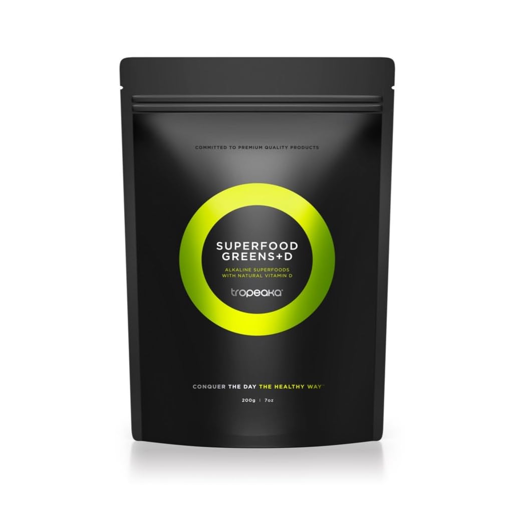 Tropeaka Superfood Greens + D - Antioxidant Green Powder for Energy, Immune System, & Gut Health, Rich in Chlorophyll & Essential Nutrients, Vitamin D, Vegan, Gluten Free, Non-GMO - 7oz (20 Servings) - dailyvitalstore