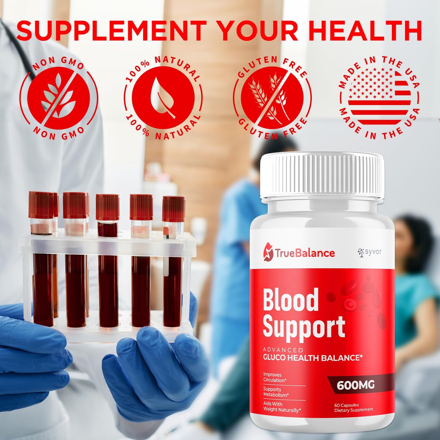 True Balance Capsules, Official TrueBalance Glycogen Support Pills with All Natural Ingredients, Advanced Formula Glyco Support Supplement with Maximum Strength Vitamins for Women & Men (60 Capsules) - dailyvitalstore