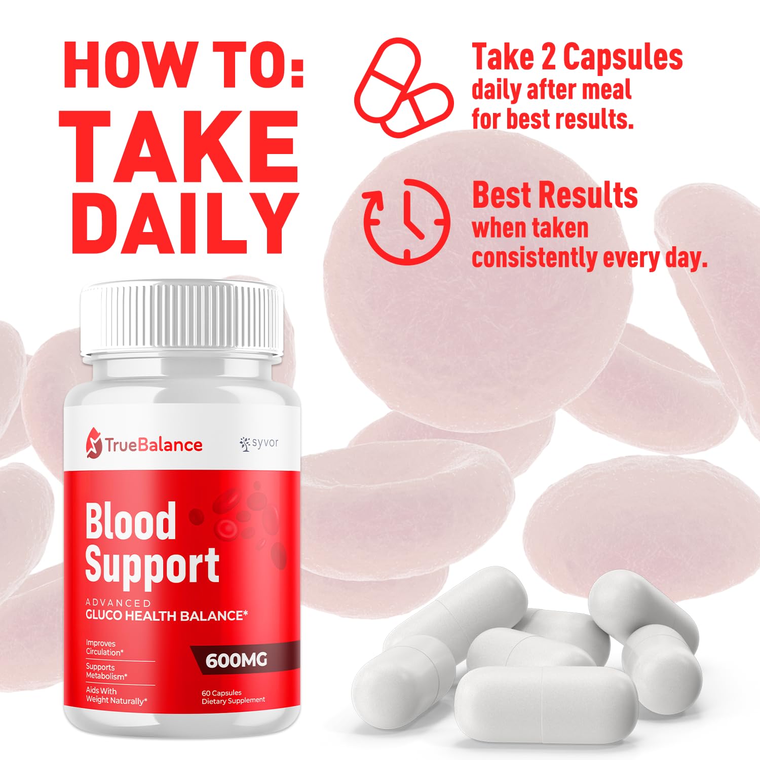 True Balance Capsules, Official TrueBalance Glycogen Support Pills with All Natural Ingredients, Advanced Formula Glyco Support Supplement with Maximum Strength Vitamins for Women & Men (60 Capsules) - dailyvitalstore