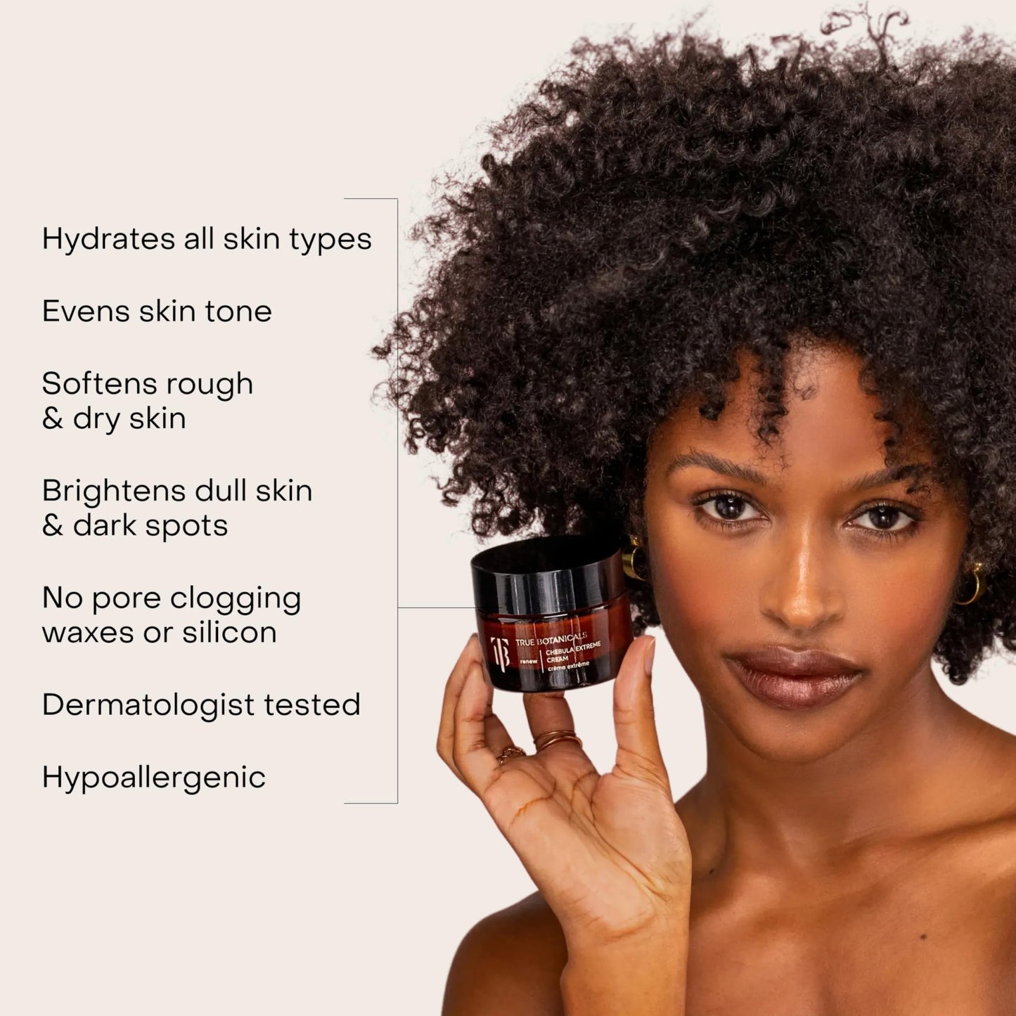 True Botanicals Chebula Extreme Cream | Anti-Aging Moisturizer w/Hyaluronic Acid | Treats Fine Lines & Wrinkles | Dry & Sensitive Skin | Dermatologist Tested, All Natural, Vegan | 1.7 oz | 50 ml - dailyvitalstore