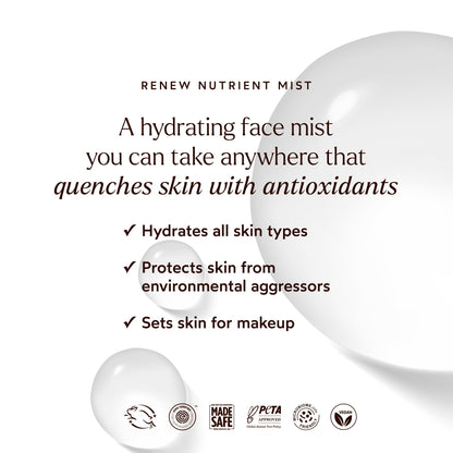 True Botanicals Renew Nutrient Mist | Deeply Hydrates & Refreshes On the Go |Dermatologist Tested, Non-Toxic, Hypoallergenic, Vegan, MADESAFE Certfied | (1.7 oz | 50 ml) - dailyvitalstore