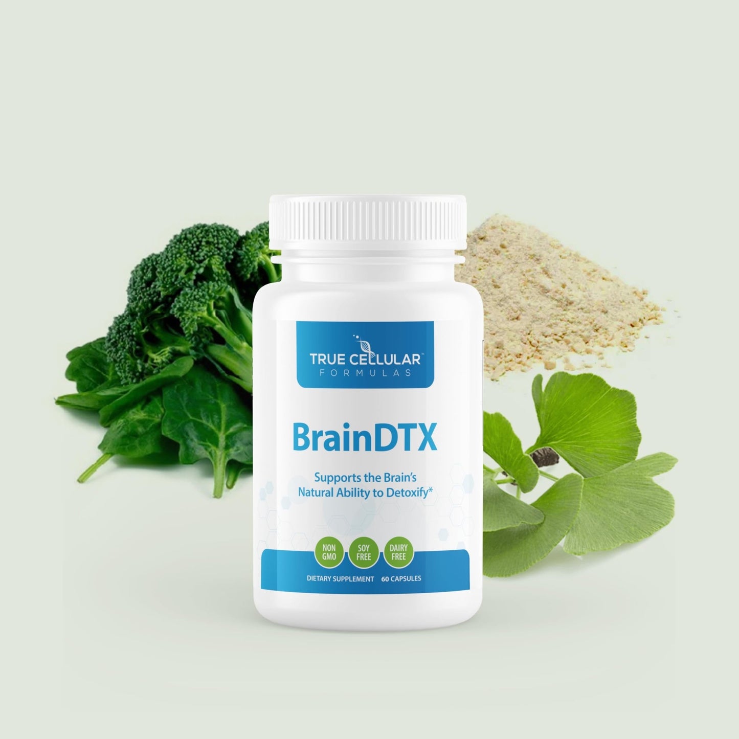 True Cellular Formulas BrainDTX - Supports Cognitive Function, Focus & Mental Clarity - Promotes Clear Thinking & Memory - with Alpha Lipoic Acid & Biotin - Antioxidant Support - 60 Capsules - dailyvitalstore