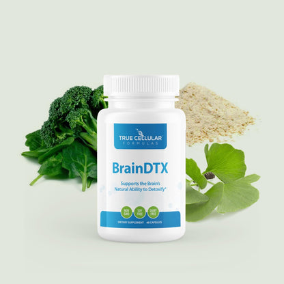 True Cellular Formulas BrainDTX - Supports Cognitive Function, Focus & Mental Clarity - Promotes Clear Thinking & Memory - with Alpha Lipoic Acid & Biotin - Antioxidant Support - 60 Capsules - dailyvitalstore