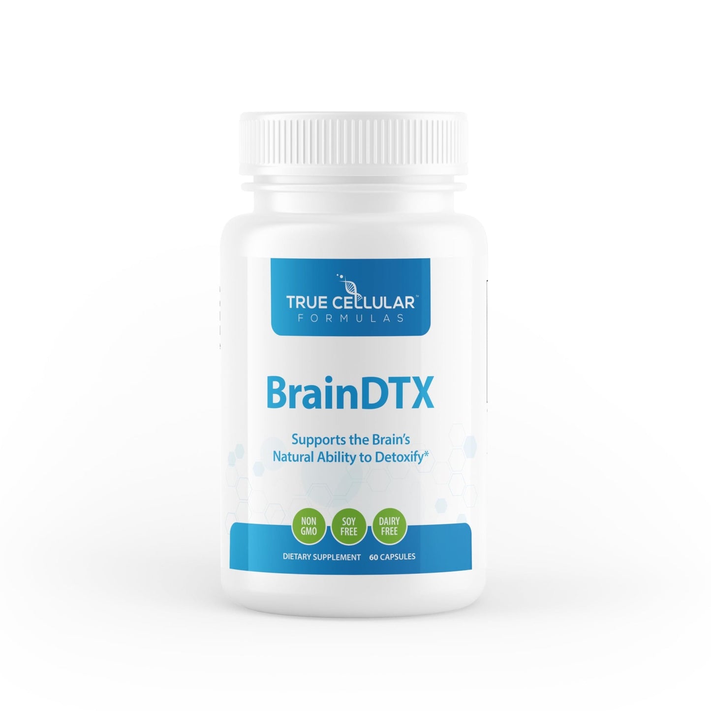 True Cellular Formulas BrainDTX - Supports Cognitive Function, Focus & Mental Clarity - Promotes Clear Thinking & Memory - with Alpha Lipoic Acid & Biotin - Antioxidant Support - 60 Capsules - dailyvitalstore