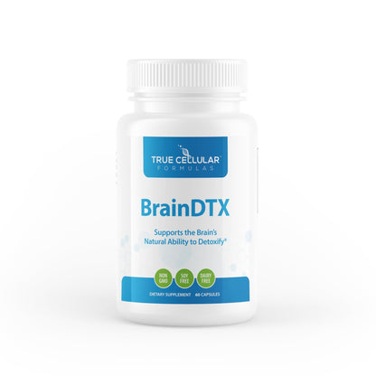 True Cellular Formulas BrainDTX - Supports Cognitive Function, Focus & Mental Clarity - Promotes Clear Thinking & Memory - with Alpha Lipoic Acid & Biotin - Antioxidant Support - 60 Capsules - dailyvitalstore