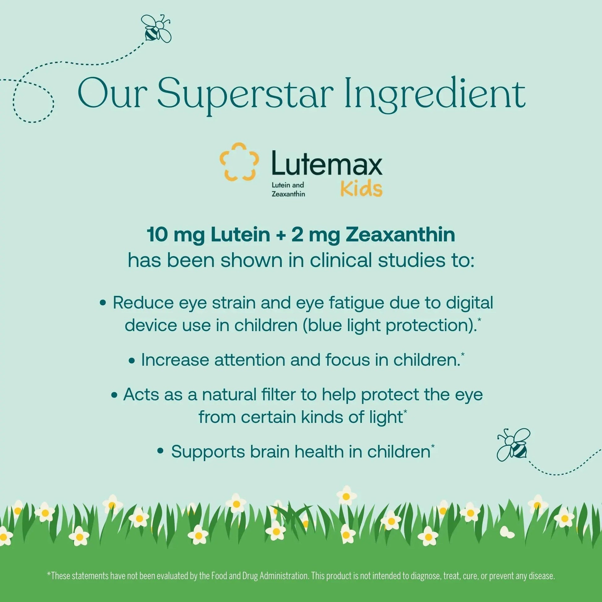 True Grace True Littles Daily Kids Multi - 120 Pectin Gummies - Immune, Cognitive, Bone & Eye Support - Clinically Studied Lutemax Kids Lutein - dailyvitalstore