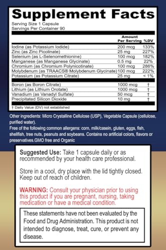 True Healing Naturals - True Minerals Supplement, Promotes Gut & Heart Health, 90 Vegetarian Capsules - dailyvitalstore