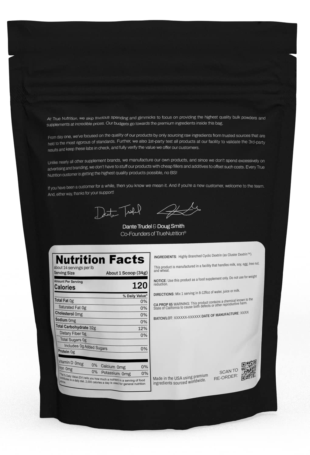 True Nutrition - Highly Branched Cyclic Dextrin - Carbohydrate Powder for Sustained Intra-Workout Energy, Enhanced Post-Workout Muscle Recovery - dailyvitalstore