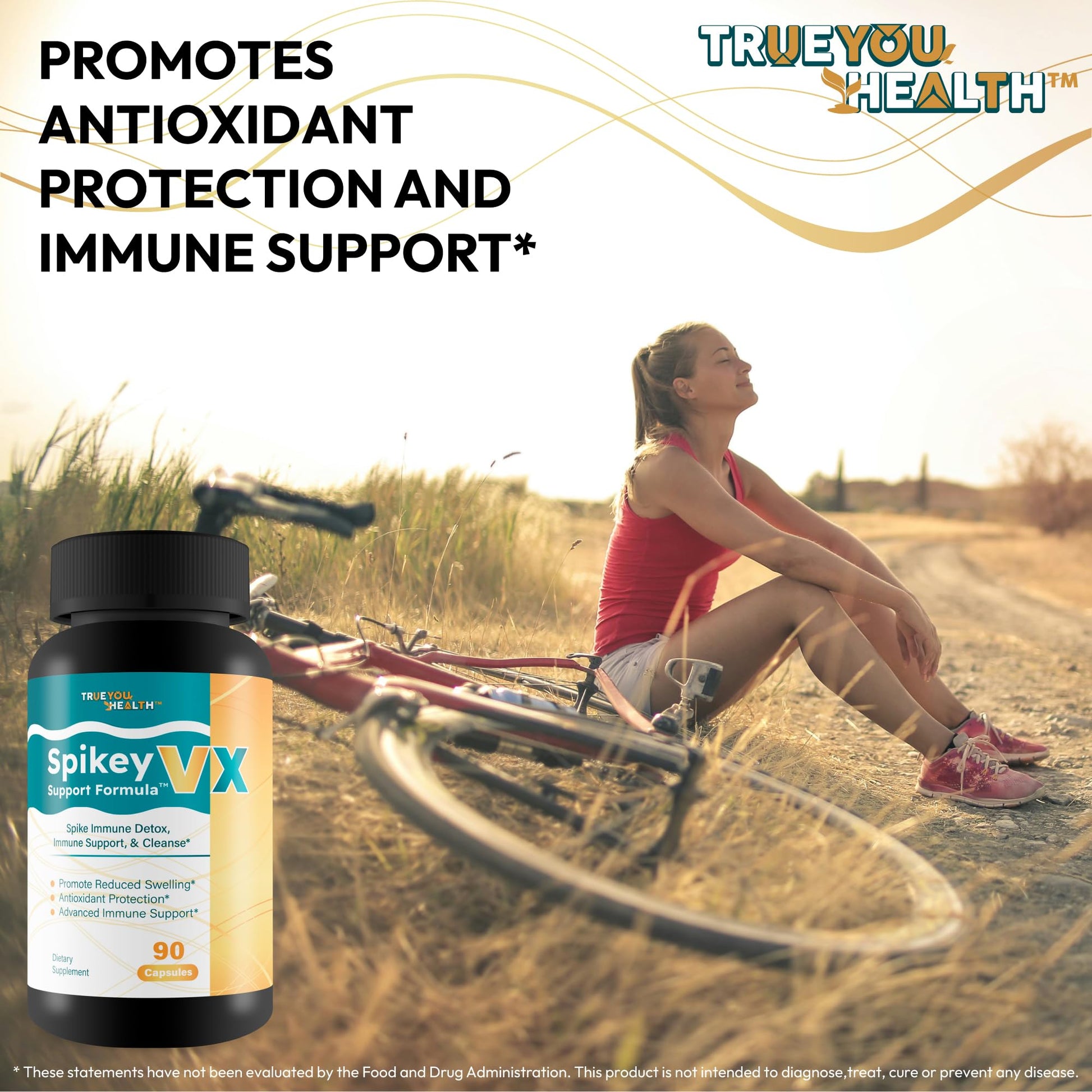 True You Health Spikey VX Support Formula - Our Best Spike Support Formula for Immune System Detox - Daily Zinc Immunity Capsules Vitamin C Immune Boost - Feel The Wellness Spike Detox The Wellness - dailyvitalstore