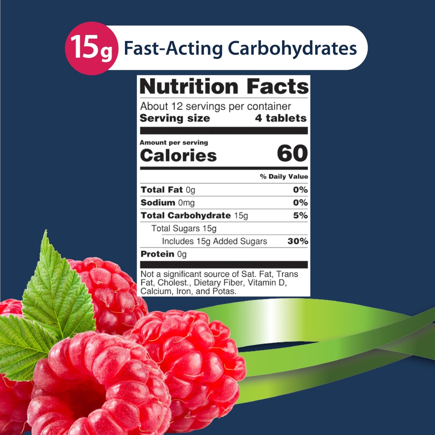 TRUEplus Glucose Tablets, Chewable, Raspberry Flavor, 15g Fast-Acting Carbohydrates, Fat Free, Gluten Free, Boost Energy, 50 Count, 3 Bottles - dailyvitalstore