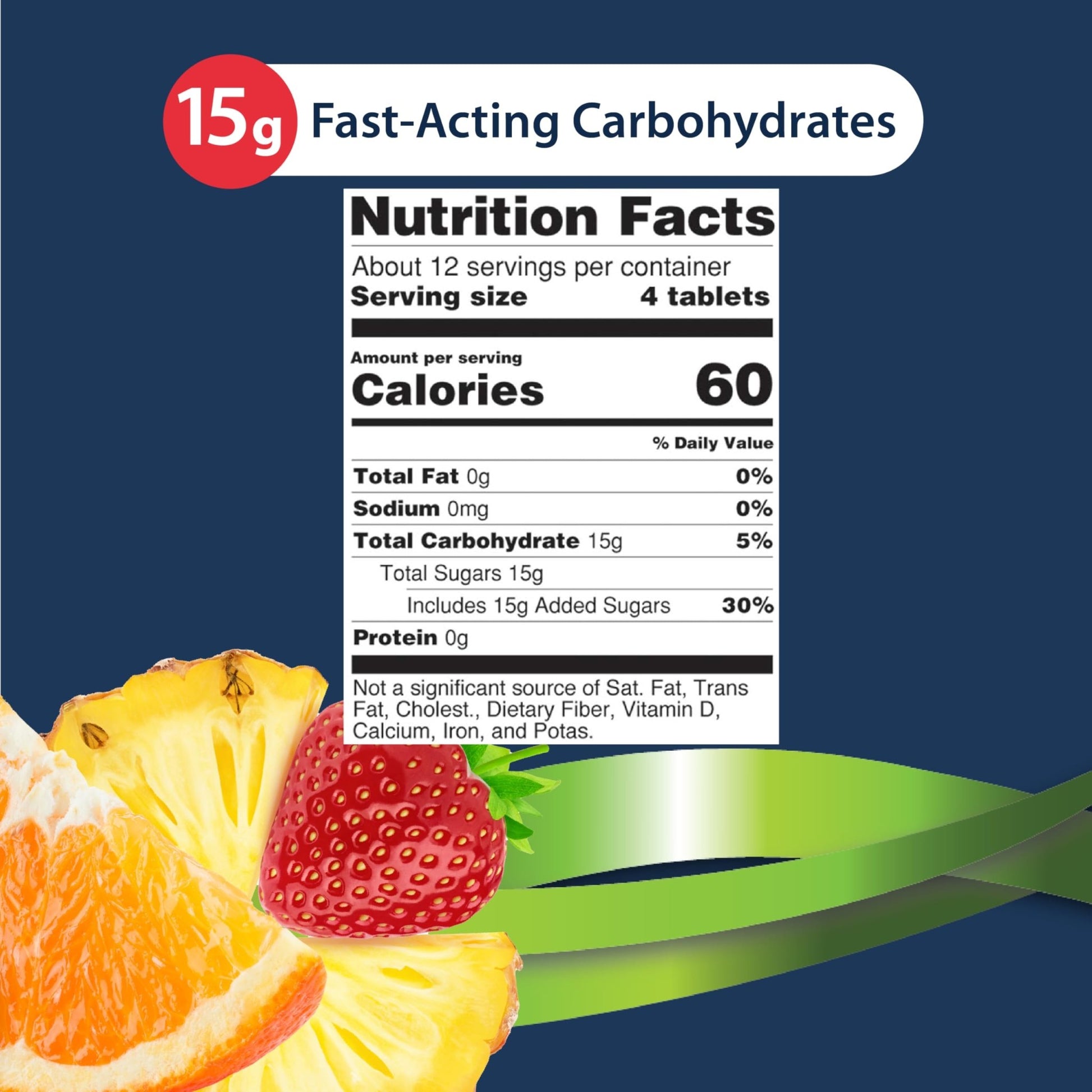 TRUEplus® Glucose Tablets, Tropical Fruit Flavor - 50ct Bottle (Pack of 2) - dailyvitalstore