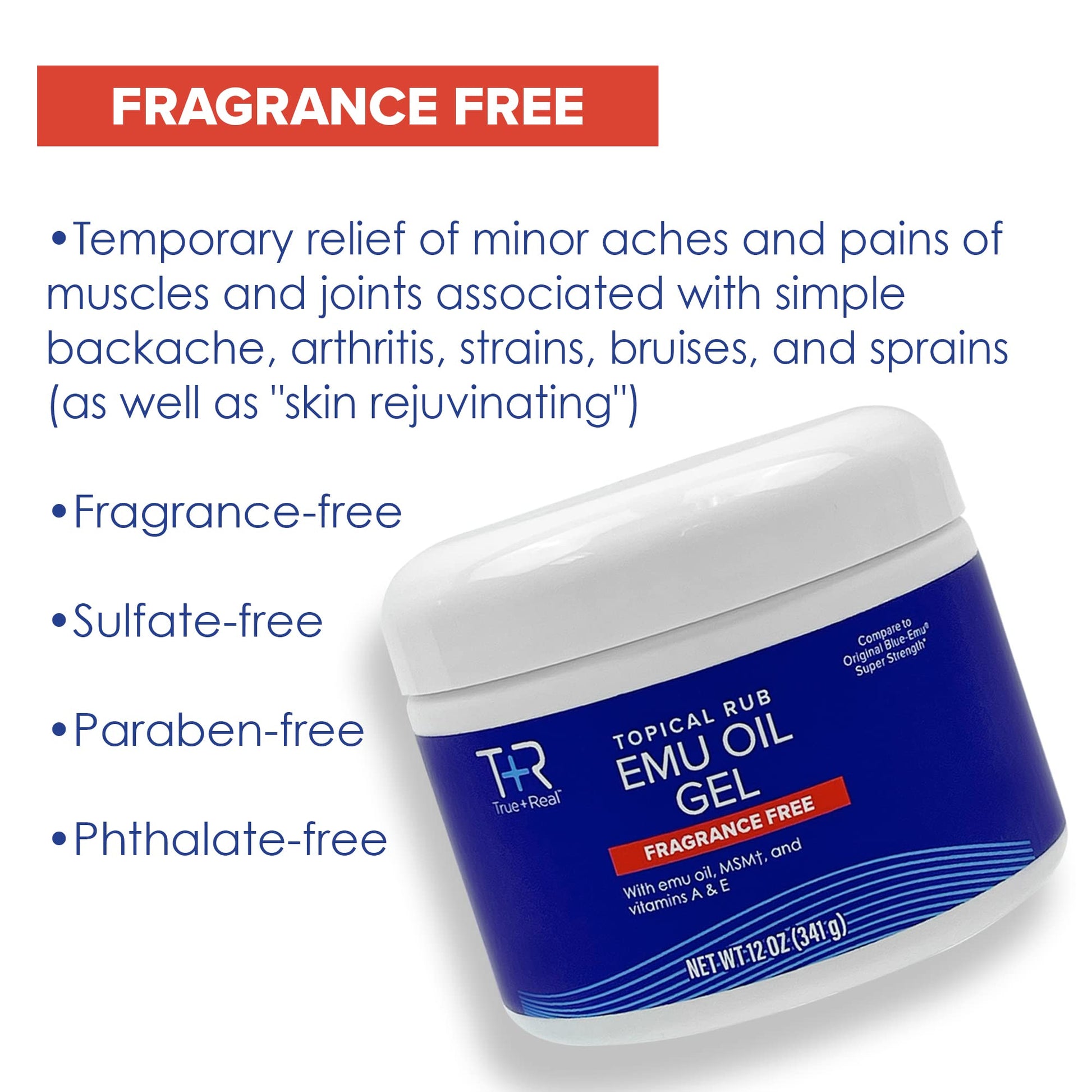 True+Real Emu Oil Gel, 12 oz - dailyvitalstore