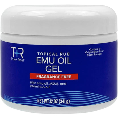 True+Real Emu Oil Gel, 12 oz - dailyvitalstore