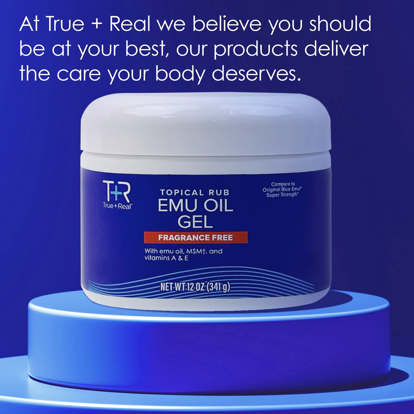 True+Real Emu Oil Gel, 12 oz - dailyvitalstore