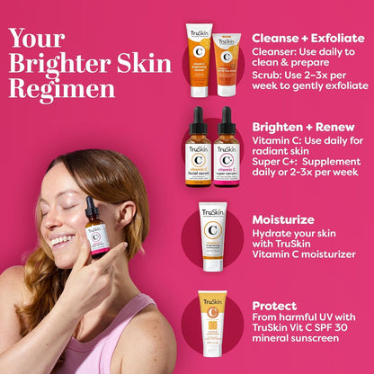 TruSkin Vitamin C Super Serum for Face - Five Skin Benefits in One Serum with Vitamin C, Retinol, Niacinamide, Hyaluronic Acid & Squalane - dailyvitalstore