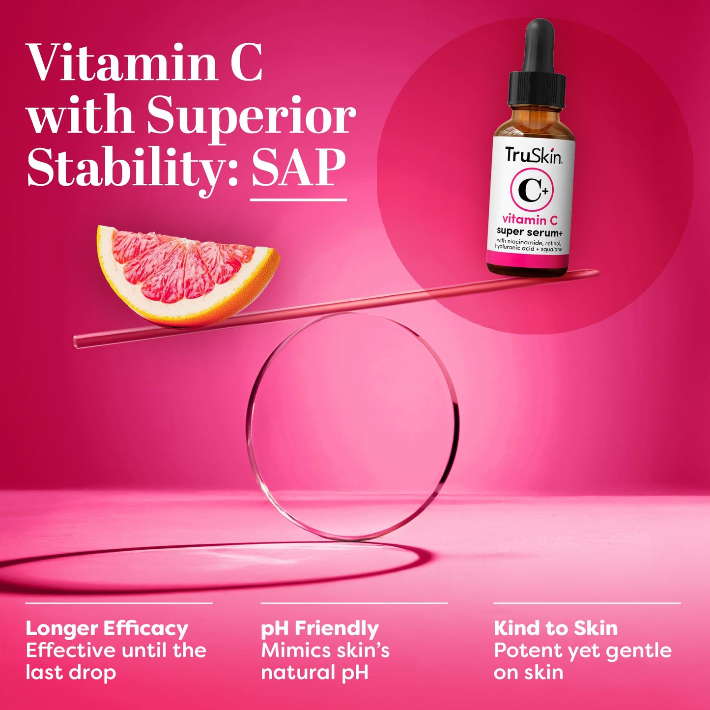 TruSkin Vitamin C Super Serum for Face - Five Skin Benefits in One Serum with Vitamin C, Retinol, Niacinamide, Hyaluronic Acid & Squalane - dailyvitalstore