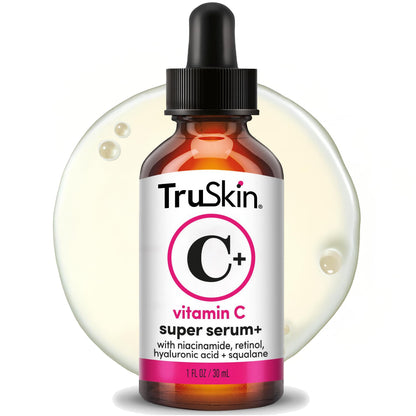 TruSkin Vitamin C Super Serum for Face - Five Skin Benefits in One Serum with Vitamin C, Retinol, Niacinamide, Hyaluronic Acid & Squalane - dailyvitalstore