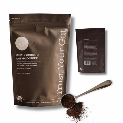 Trust Your Gut Organic Ground Coffee Enema for Detox and Gut Health, Mold Free Colon Cleanse Gerson Enema Coffee Women and Men, 40 Enemas per Bag - 1lb - dailyvitalstore