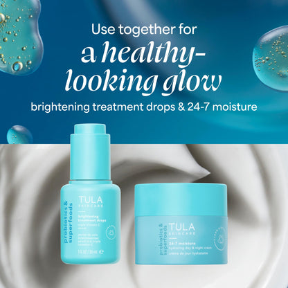 TULA Skin Care Brightening Treatment Drops - Vitamin C Serum, Brightens the Look of Dull Skin & Dark Spots, 1 fl oz. - dailyvitalstore