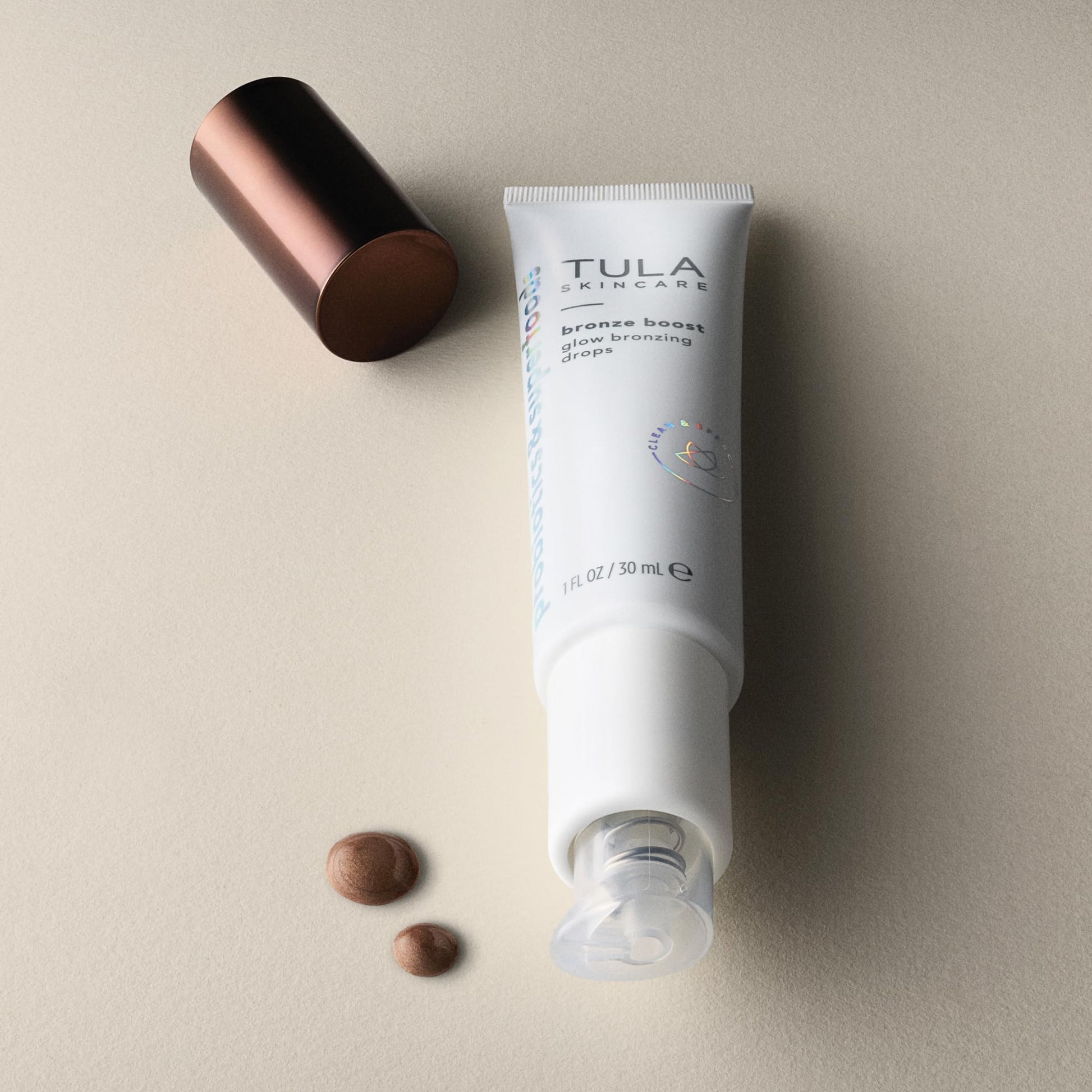 TULA Skin Care Bronze Boost Glow Bronzing Drops - Provides Natural Glow, Evens Skin Tone, Plumps and Hydrates Skin, Contains Niacinamide, Hyaluronic Acid and Green Tea, 1 Fl Oz. - dailyvitalstore