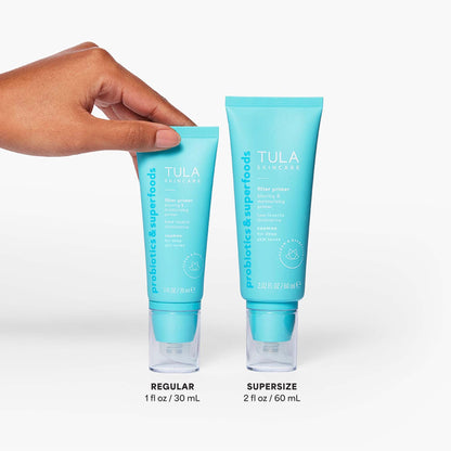 TULA Skin Care Face Filter Blurring and Moisturizing Primer - Cosmos, Evens the Appearance of Skin Tone & Redness, Hydrates & Improves Makeup Wear, 1fl oz - dailyvitalstore