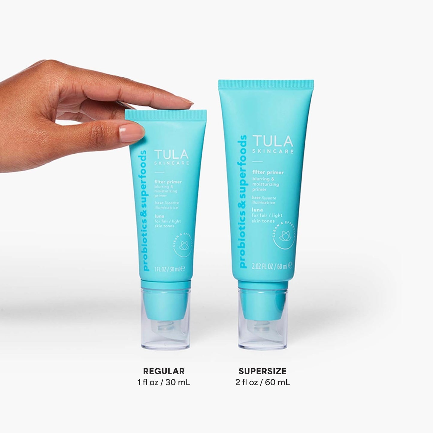 TULA Skin Care Face Filter Blurring and Moisturizing Primer - Luna, Evens the Appearance of Skin Tone & Redness, Hydrates & Improves Makeup Wear, 1fl oz - dailyvitalstore
